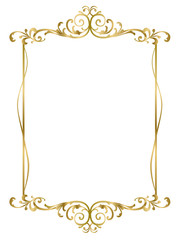 ゴールドのフレーム