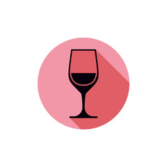 Sophisticated wine goblet, stylish alcohol theme illustration. C