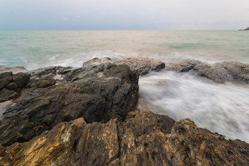 Fototapeta na wymiar stones are on the beach