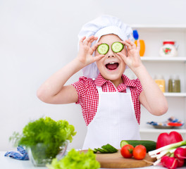 Girl eating salad