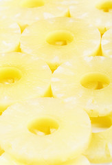 Sliced pineapple background