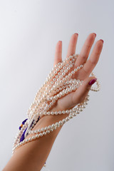 cultured pearls and nail art