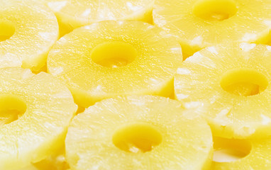 Sliced pineapple background