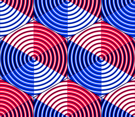 Colorful illusive abstract geometric seamless 3d pattern with tr