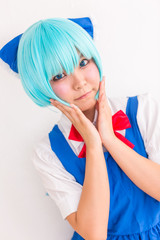 コスプレ衣装の女性