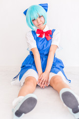 コスプレ衣装の女性