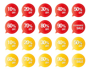 set of price tag vector isolated on white, labels for discount