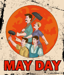 Obraz premium Happy May Day celebration