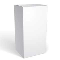 Realistic white package box for products, put your design over t