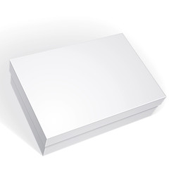 Package white box design isolated on white background, template