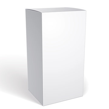 Realistic White Package Box For Products, Put Your Design Over T