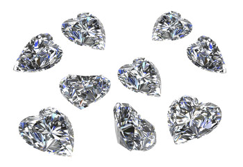 Heart shape gems set