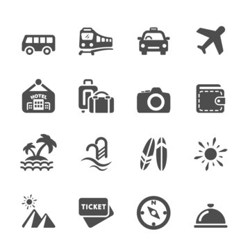 travel and vacation icon set 5, vector eps10