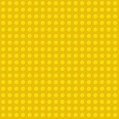Yellow Seamless Background of Plastic Construction Block. Vector