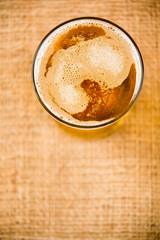  glass of beer, isolated on white.