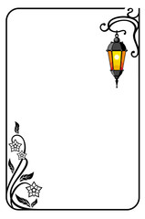 Elegant frame with lantern