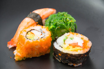 Close up the delicious Japanese sushi