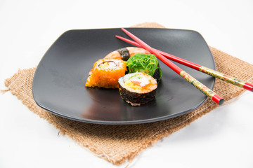 Close up the delicious Japanese sushi