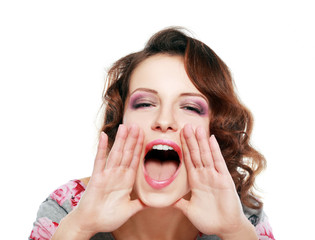 woman screaming