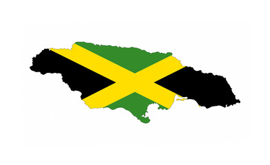 jamaica flag map