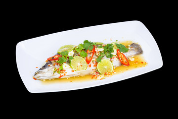 sea Bass with spicy sauce