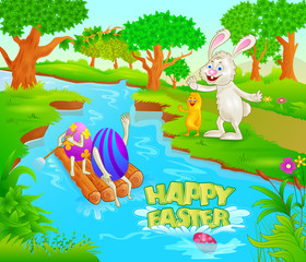 Happy Easter holiday celebration