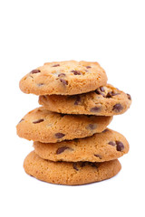 Tasty cookies on a white background.