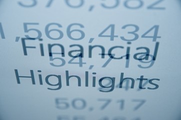 Obraz premium Financial highlights