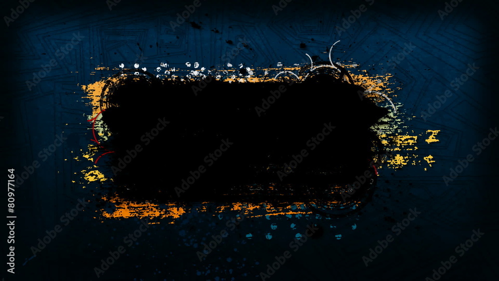 Wall mural abstract loop grungy banner animation