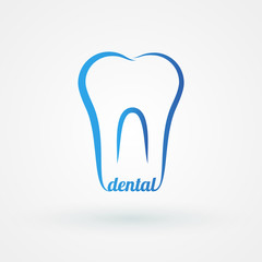Line icon molar with word 