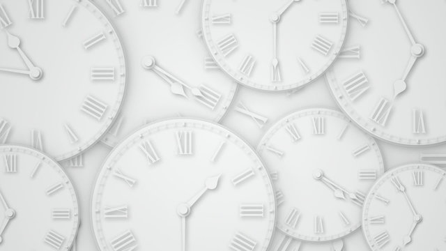 abstract animated background with vintage clocks