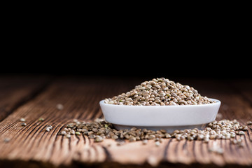 Portion of Hemp Seeds
