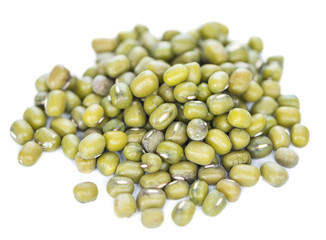 Portion of Mung Beans (isolated on white)