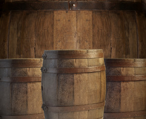 wooden barrel