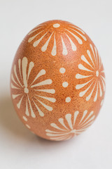 Hand painted easter eggs on white
