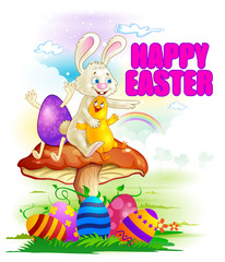 Happy Easter holiday celebration