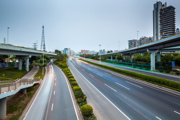 Traffic through the city