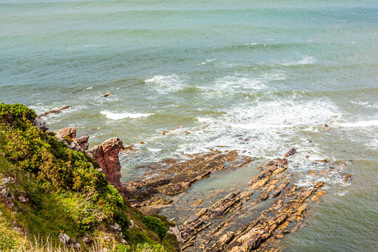 Berwickshire Coastal Path, View On The Cove Bay, Scotland, UK