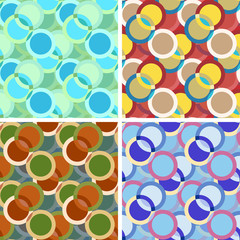 seamless abstract art pattern set