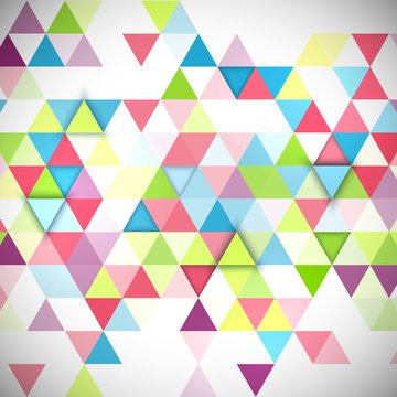 Abstract 3D triangles geometric background. Illustration of