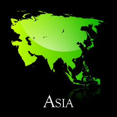 Asia green shiny map copy