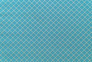 Fototapeta na wymiar Blue sofa linen fabric texture for background