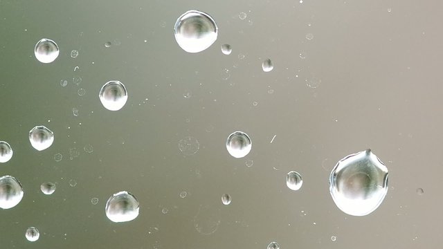 Water drops on window after rain