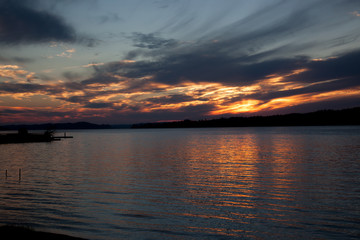 Obraz premium lake sunset