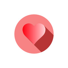 heart with long shadows