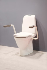 Toilet for invalids isolated under the white background