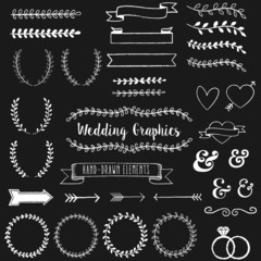 Chalkboard Wedding Clip Art © Giraphics