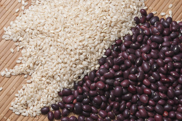 Arroz integral y alubias rojas