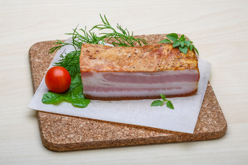 Fototapeta na wymiar Raw bacon