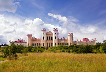 Fototapeta na wymiar Kosava castle, palace,Kossovo, Brest region, Belarus